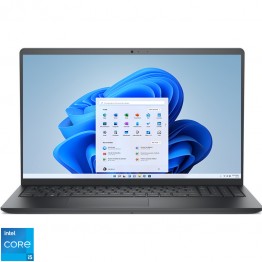 Laptop Dell Vostro 3510, 15.6 Inch FullHD, Intel Core I5-1135G7, 8 GB DDR4, 256 GB SSD, Intel Iris XE, Windows 11 Pro, Negru